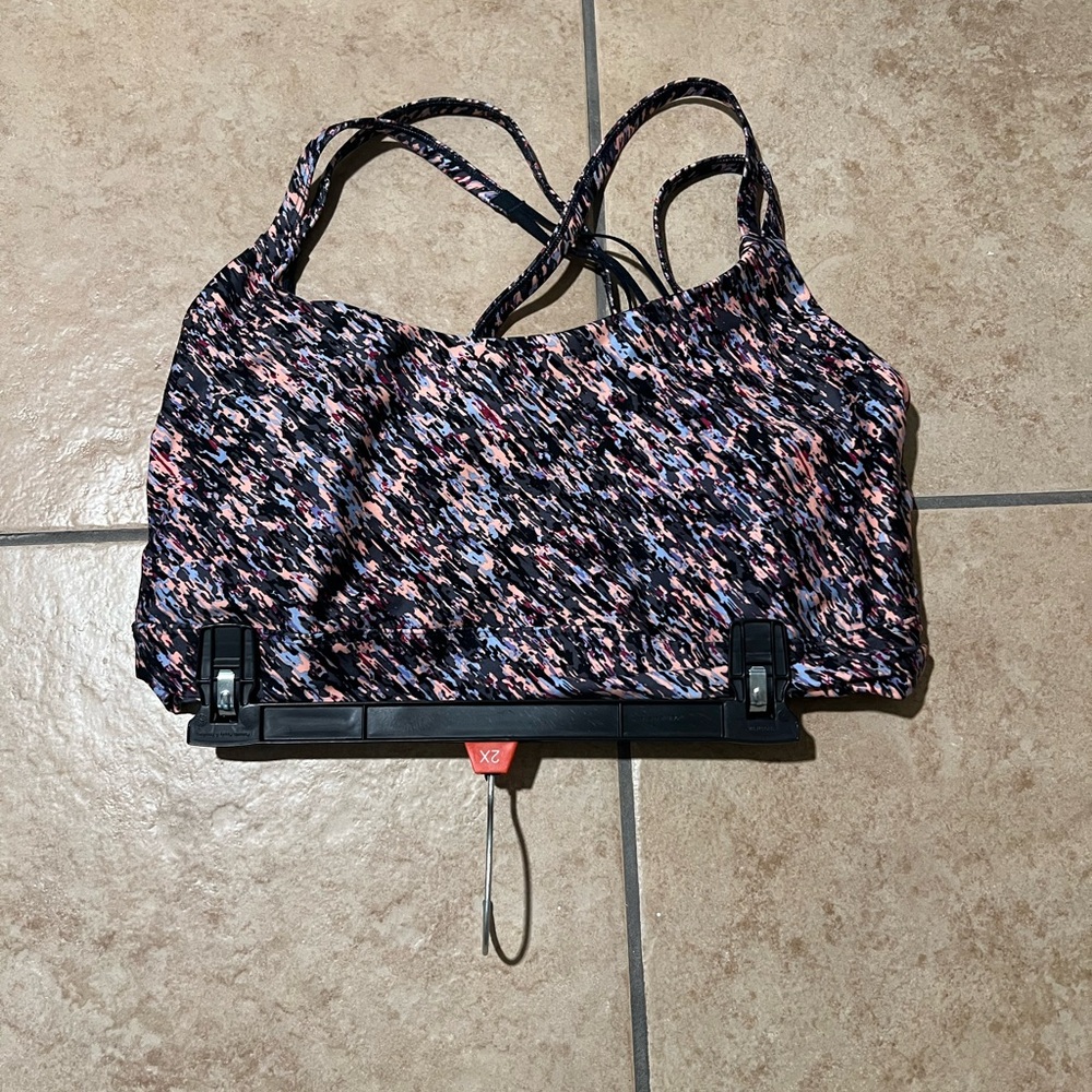 Multicolor Strappy Sports Bra